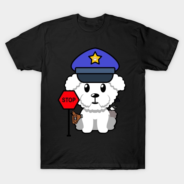 Cute furry dog is a police T-Shirt by Pet Station